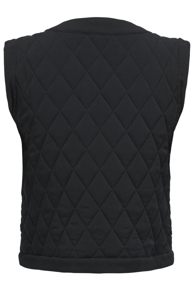 Only zwarte dames gilet | Achteraanzicht