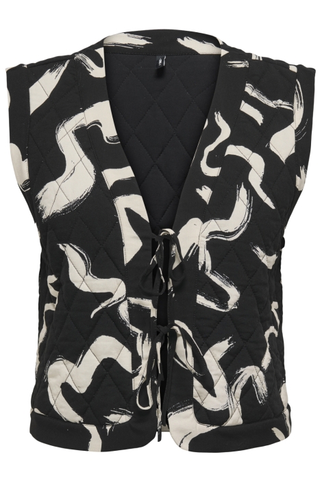 Only zwarte dames gilet | Vooraanzicht