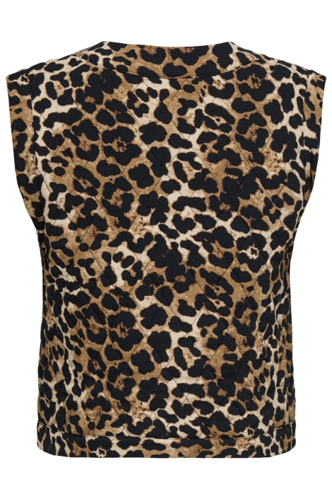 Only camel dames gilet | Achteraanzicht