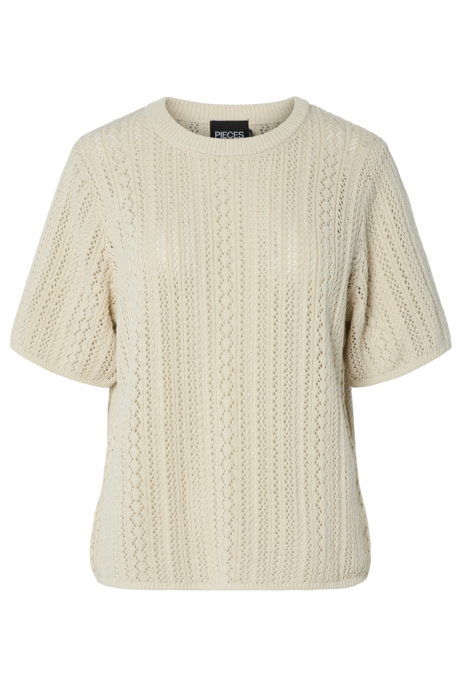 Pieces beige dames trui | Vooraanzicht