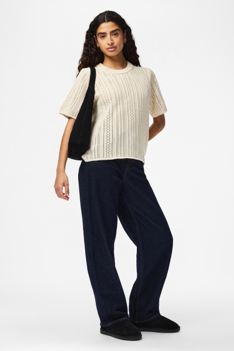 Pieces beige dames trui | Model