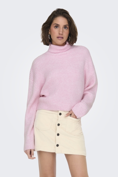 Only roze dames trui | Model vooraanzicht