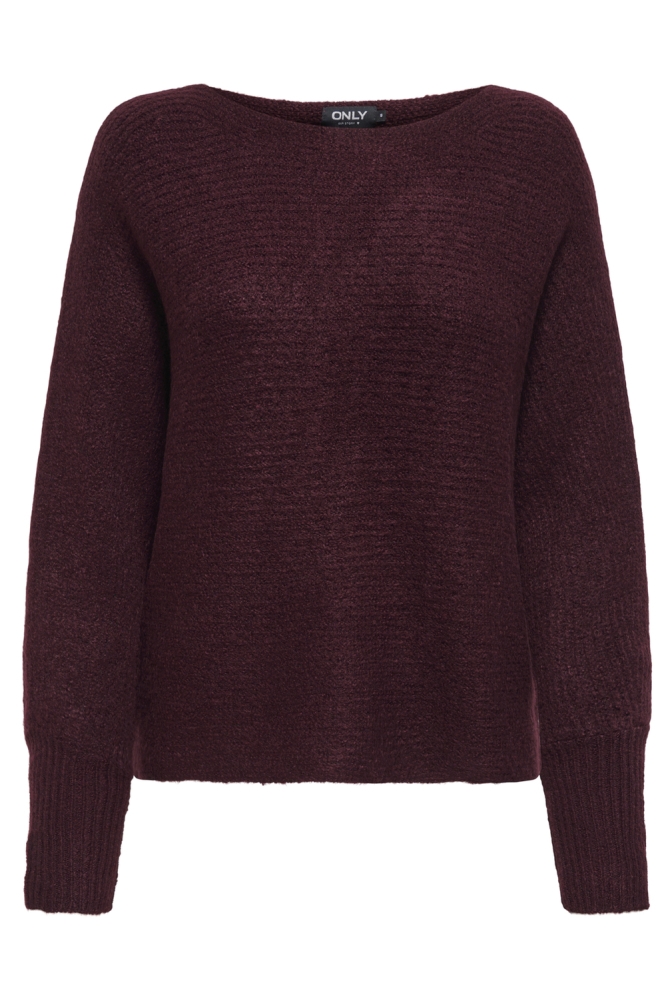 Only bordeaux dames trui | Vooraanzicht