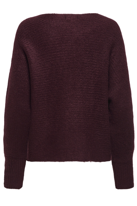 Only bordeaux dames trui | Achteraanzicht