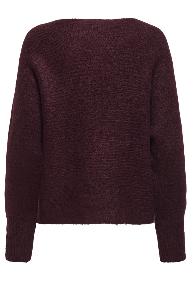 Only bordeaux dames trui | Achteraanzicht