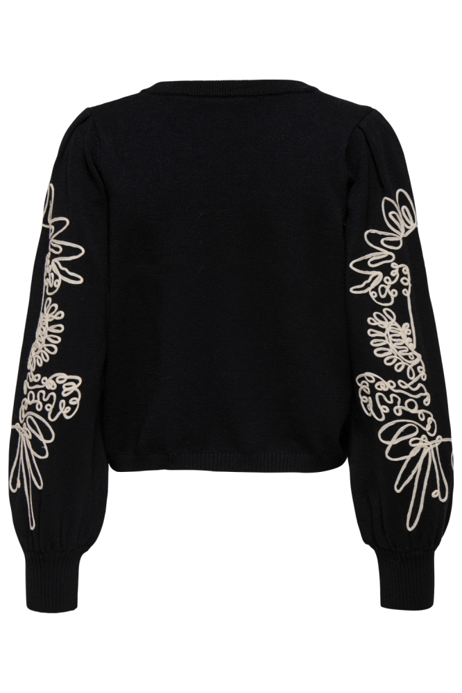 Only zwarte dames trui | Achteraanzicht