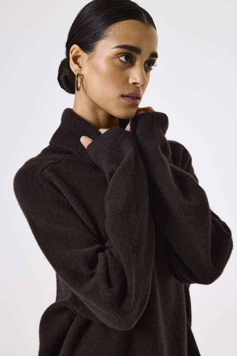 Garcia bruine dames trui | Close up