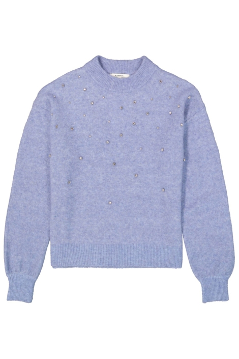 Garcia blauwe dames trui | Vooraanzicht