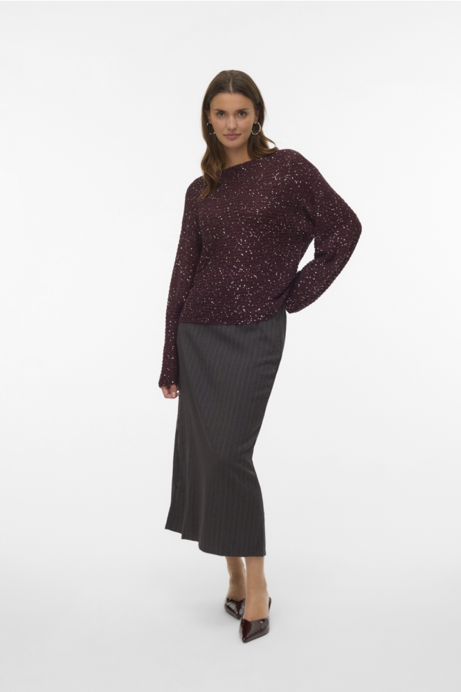 Vero Moda bordeaux dames trui | Model