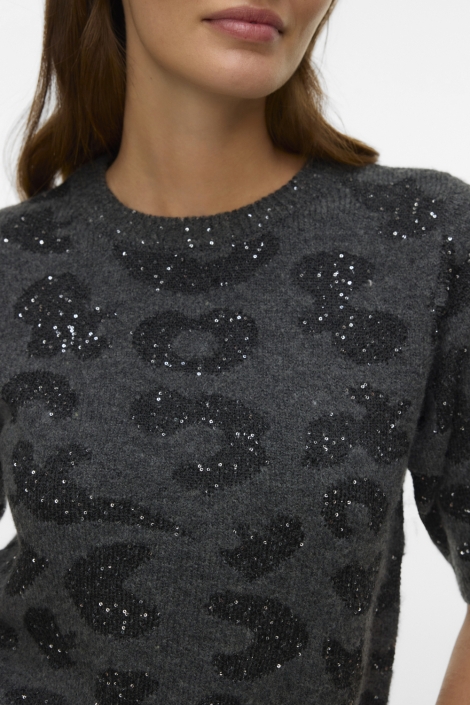 Vero Moda grijze dames trui | Close up