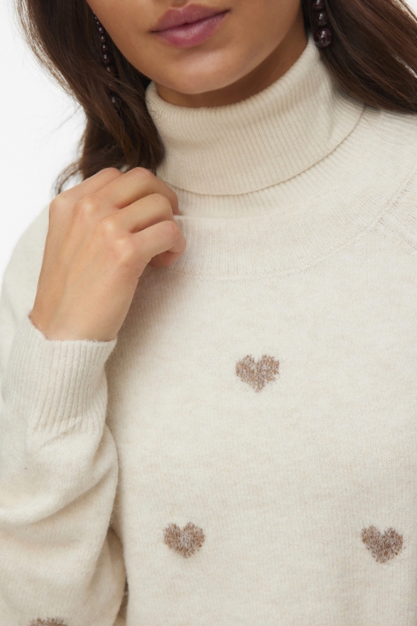 Vero Moda beige dames trui | Close up