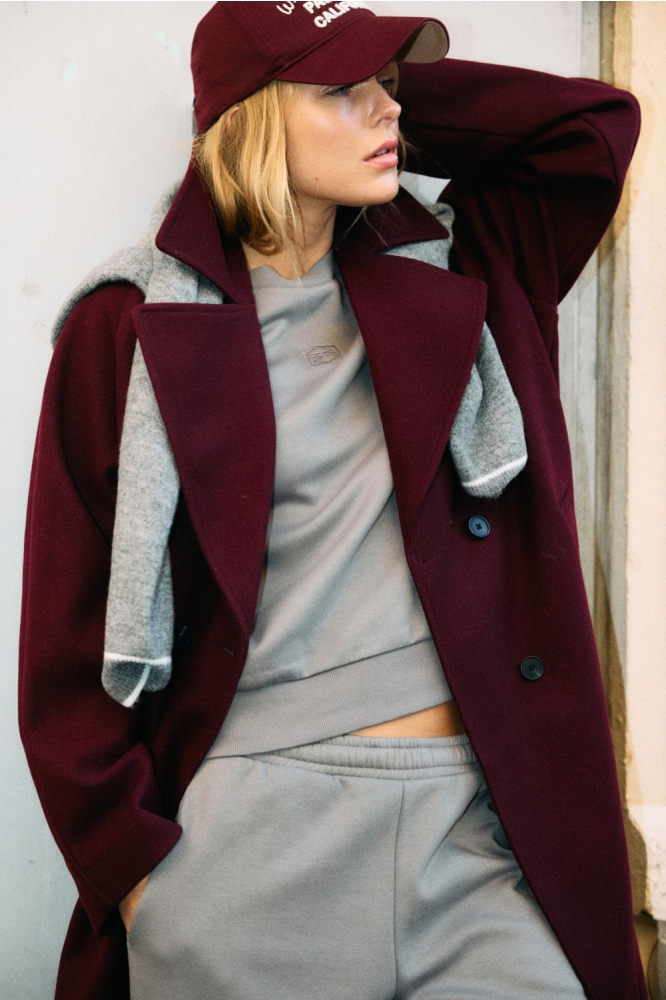 Noisy may grijze dames sweater | Model vooraanzicht