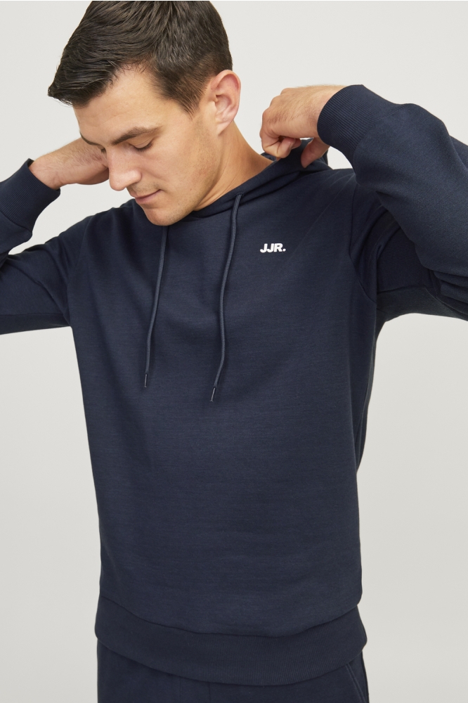 JJ Rebel blauwe heren sweater | Model vooraanzicht