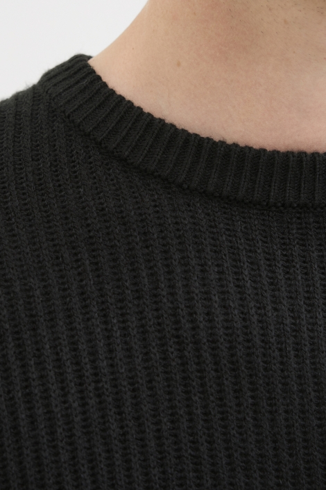 JJ Rebel zwarte heren trui | Close up