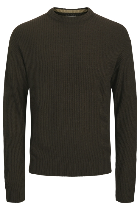 JJ Rebel bruine heren trui | Vooraanzicht