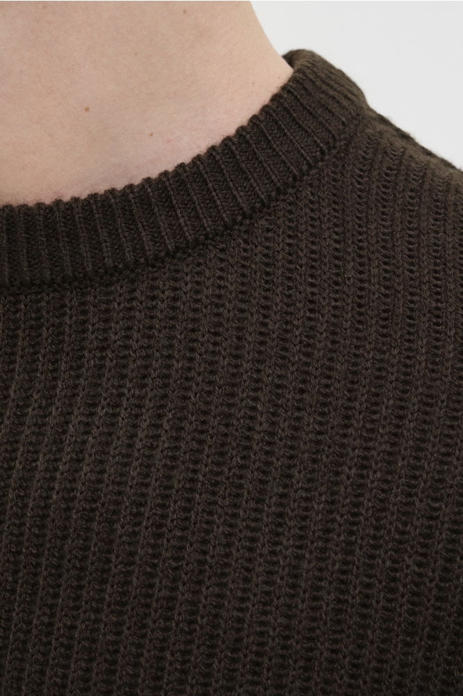 JJ Rebel bruine heren trui | Kleurstaal