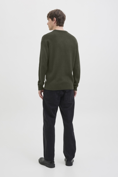 JJ Rebel groene heren trui | Model