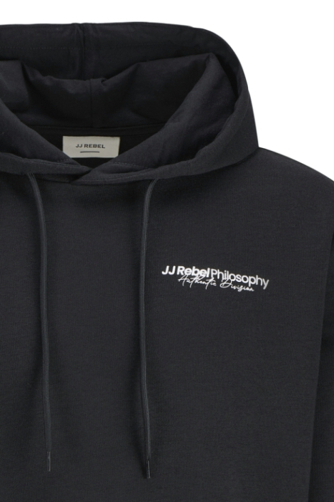 JJ Rebel zwarte heren sweater | Close up