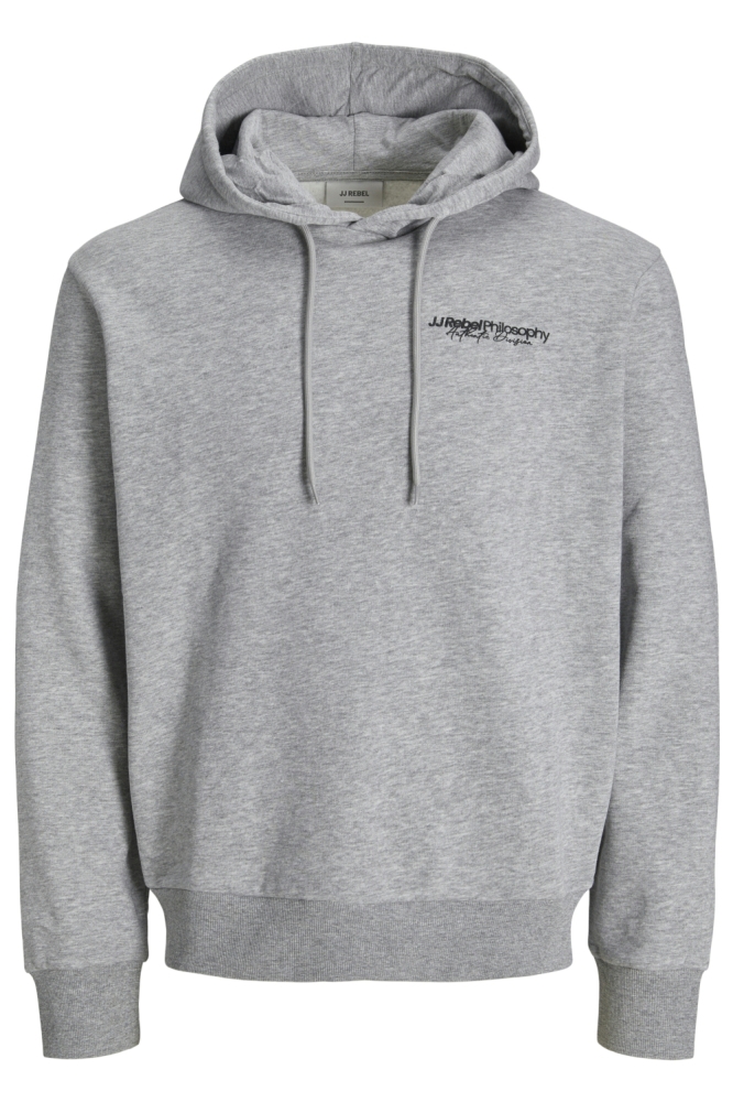 JJ Rebel grijze heren sweater | Vooraanzicht