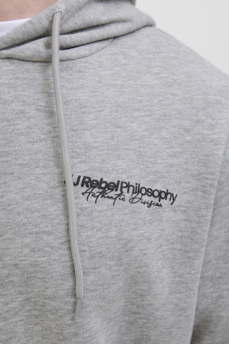 JJ Rebel grijze heren sweater | Close up