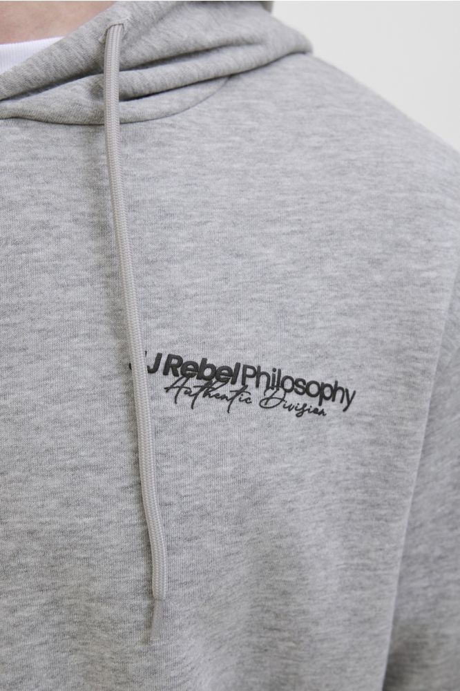 JJ Rebel grijze heren sweater | Close up