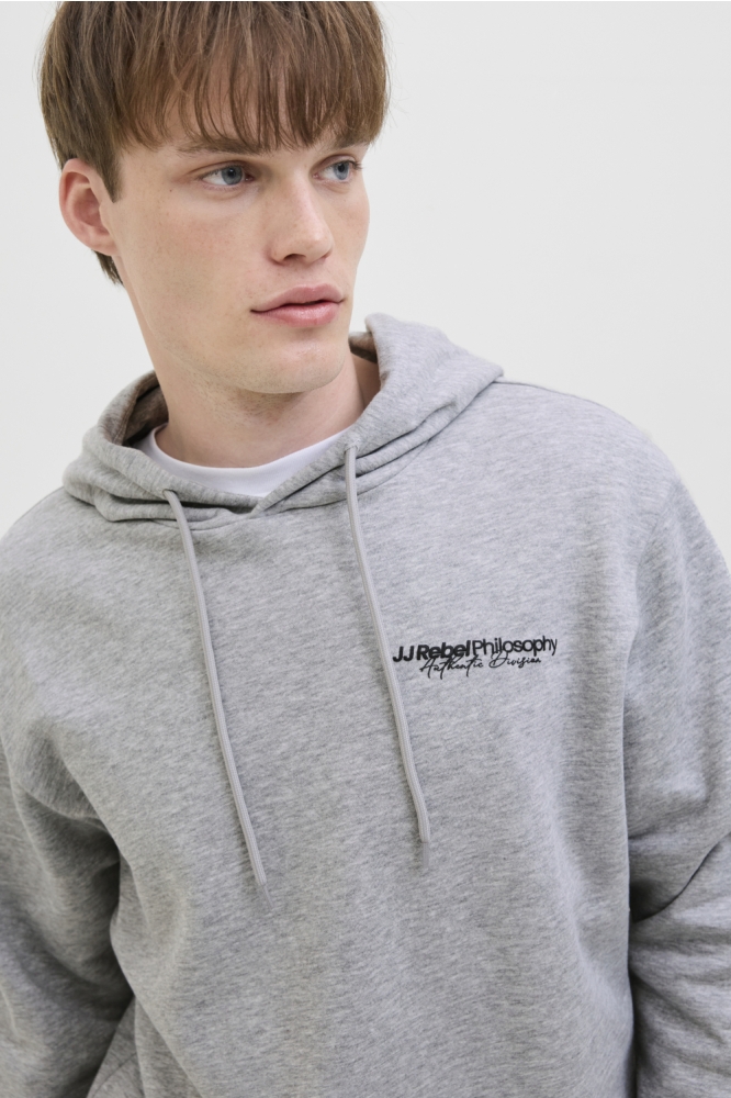 JJ Rebel grijze heren sweater | Close up