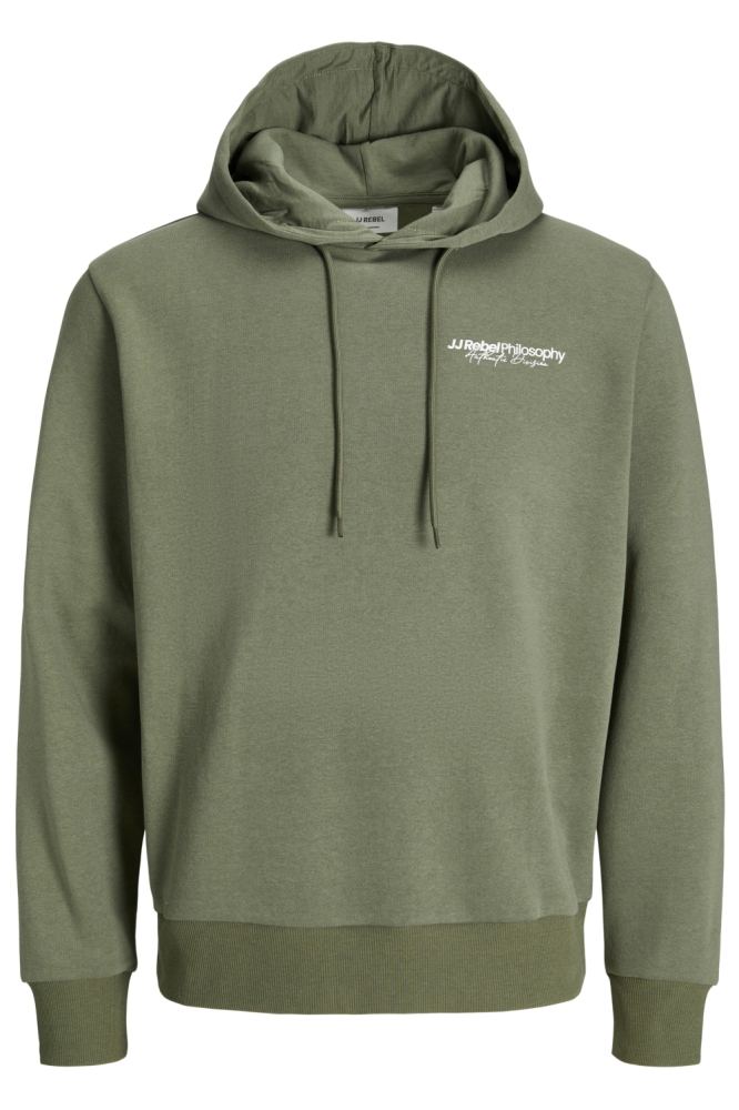JJ Rebel groene heren sweater | Vooraanzicht