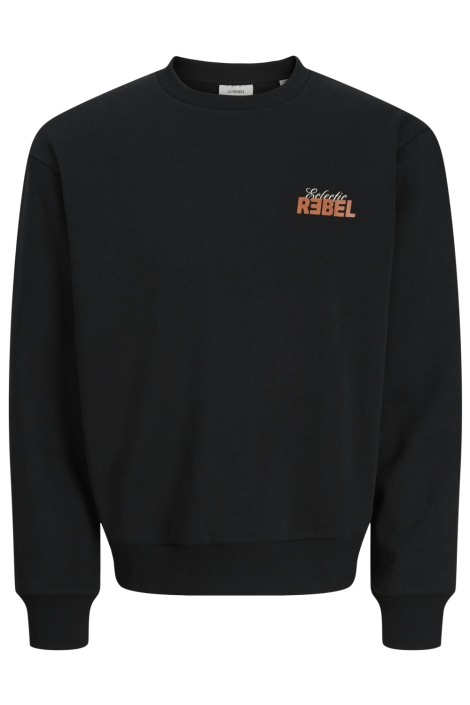 JJ Rebel zwarte heren sweater | Vooraanzicht