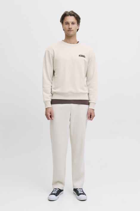 JJ Rebel beige heren sweater | Model