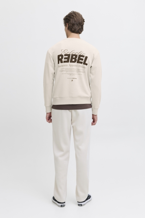 JJ Rebel beige heren sweater | Model