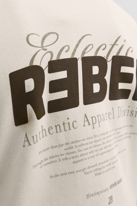 JJ Rebel beige heren sweater | Unique Selling Point