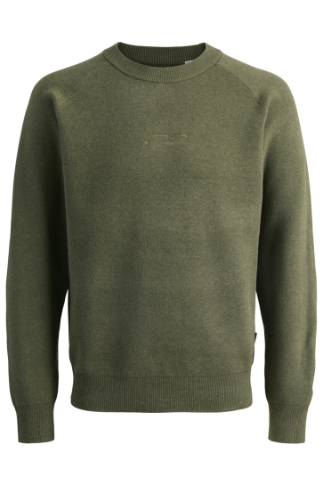 Jack & Jones JCOFUSION KNIT CREW NECK 12282736 GRAPE LEAF