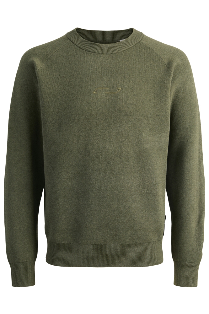 Jack & Jones groene heren trui | Vooraanzicht