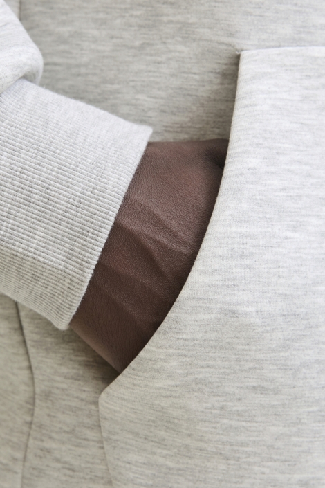 Jack & Jones grijze heren sweater | Close up
