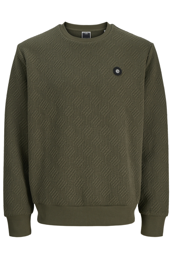 Jack & Jones groene heren trui | Vooraanzicht