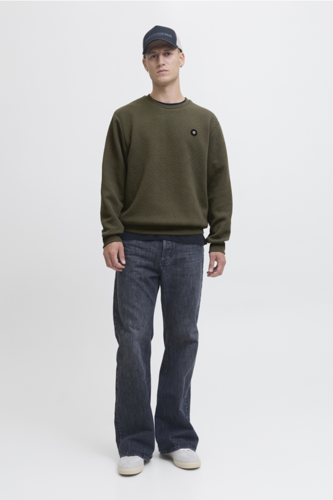 Jack & Jones groene heren trui | Model