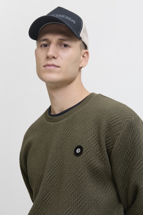 Jack & Jones groene heren trui | Close up