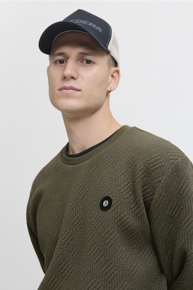 Jack & Jones groene heren trui | Close up
