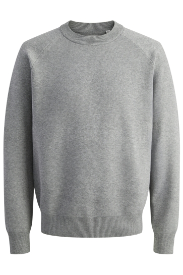 Jack & Jones JCOFUSION KNIT CREW NECK 12282736 Dark Grey Melange