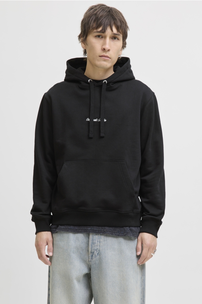 Jack & Jones zwarte heren sweater | Model vooraanzicht