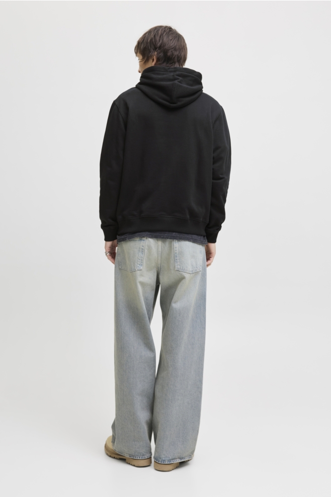 Jack & Jones zwarte heren sweater | Model achteraanzicht