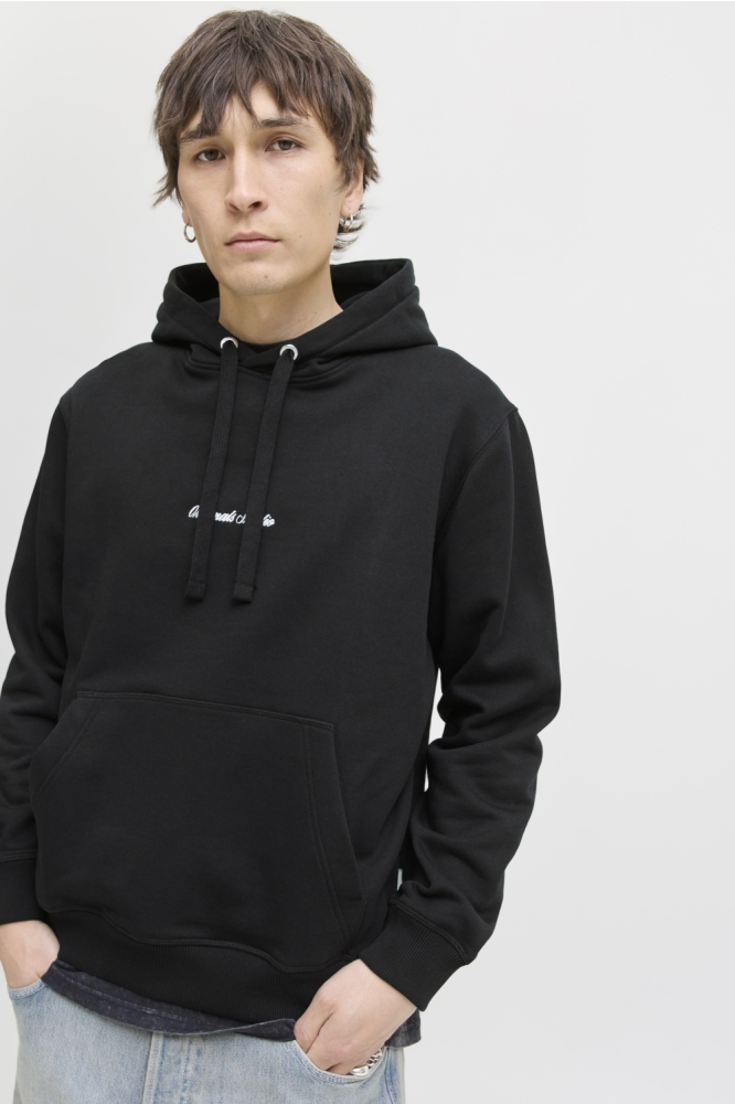 Jack & Jones zwarte heren sweater | Model vooraanzicht