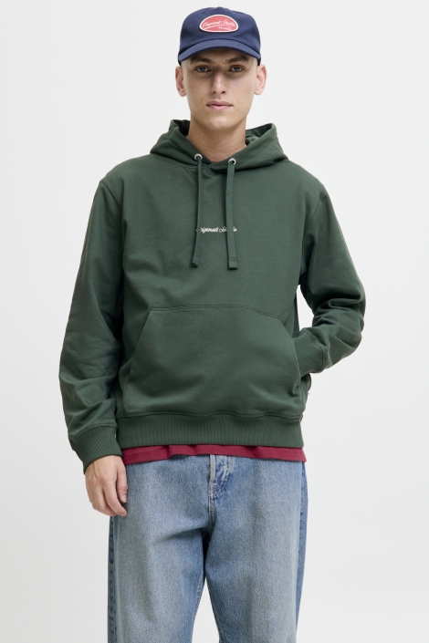 Jack & Jones groene heren sweater | Model vooraanzicht