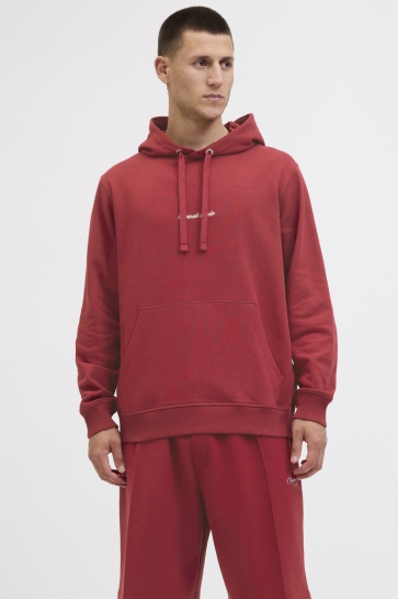 Jack & Jones jornorrebro emb sweat hood noos Rood