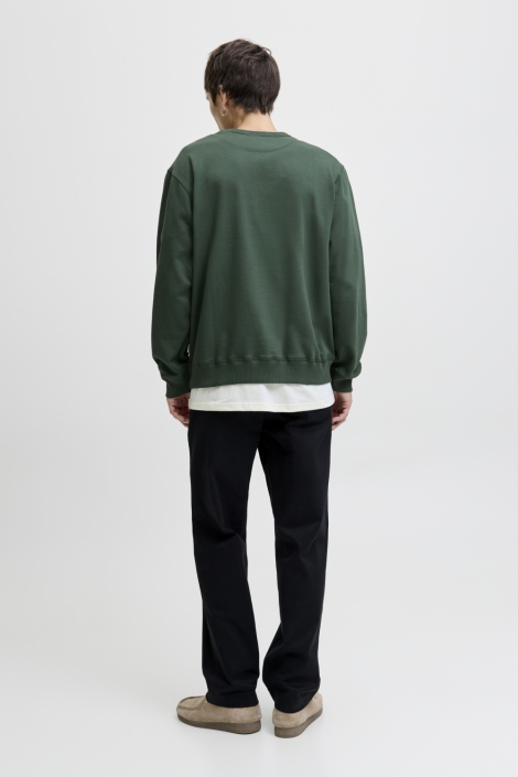 Jack & Jones groene heren sweater | Model achteraanzicht