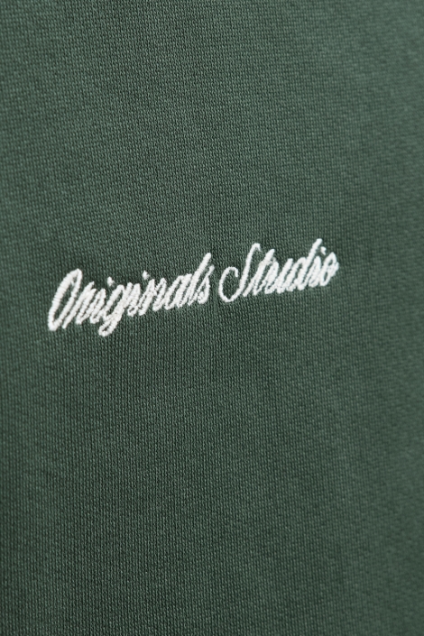 Jack & Jones groene heren sweater | Close up