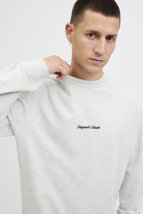 Jack & Jones grijze heren sweater | Close up