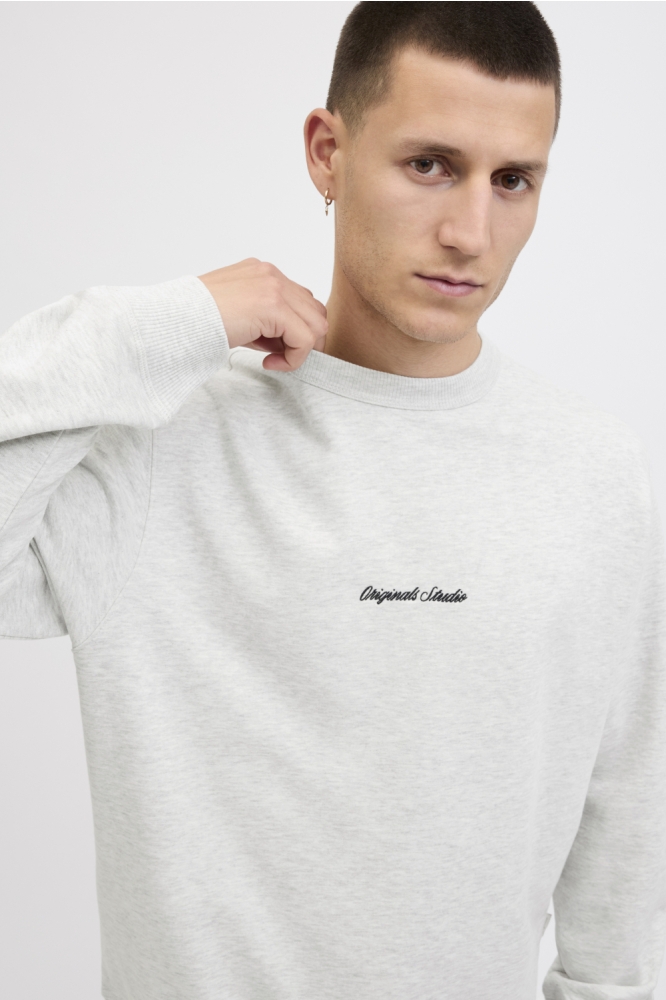 Jack & Jones grijze heren sweater | Close up