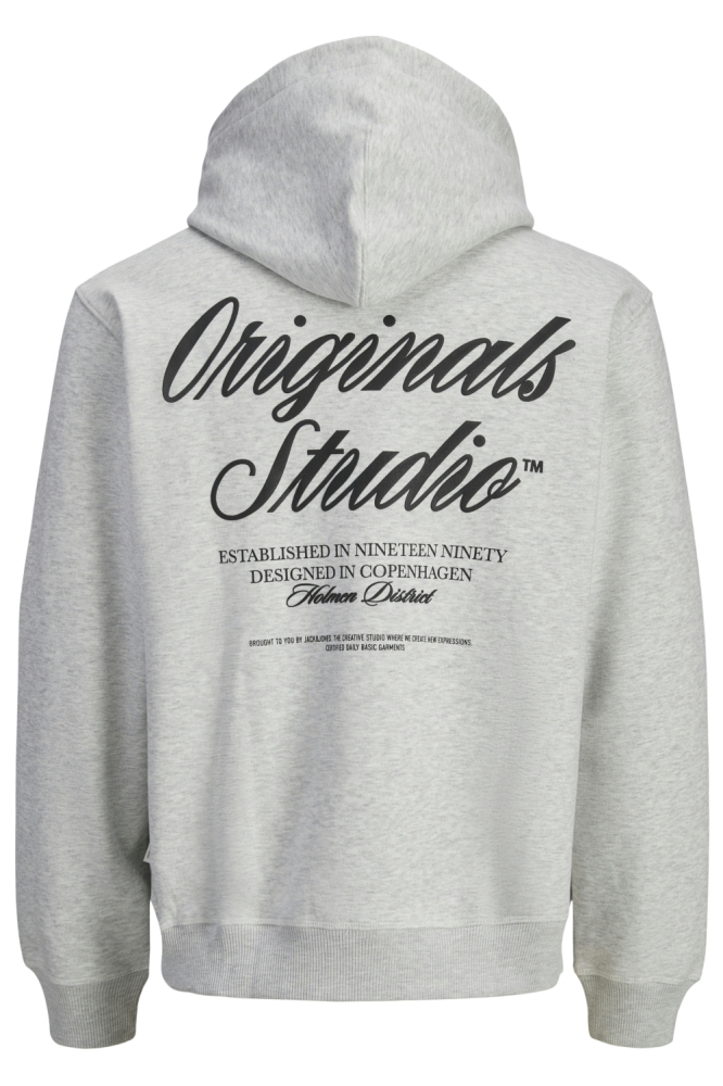 Jack & Jones grijze heren sweater | Achteraanzicht