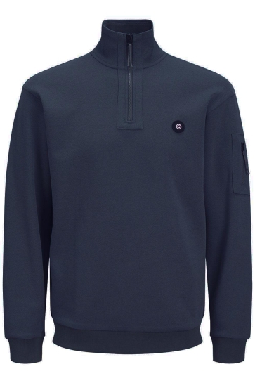 Jack & Jones Trui JCODONALD HALF ZIP SWEAT SMU OUTER SPACE